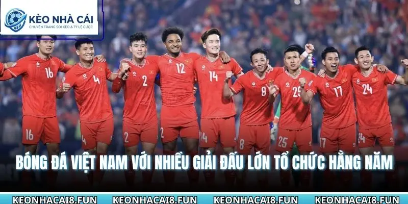 Bóng đá Việt Nam với nhiều giải đấu lớn tổ chức hằng năm