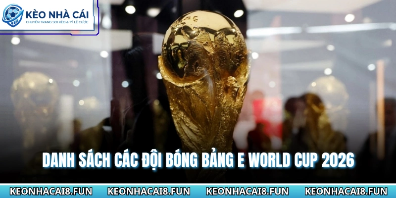 Danh sách các đội bóng bảng E World Cup 2026